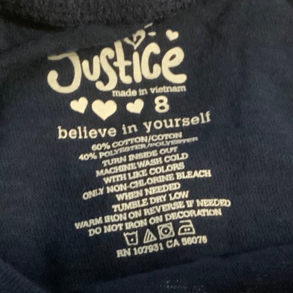 Justice Girls size 7  T-shirt. “Smart Never Goes Out of Style” - Picture 5 of 5